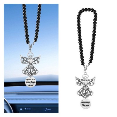 Angel Car Charm, Rearview Mirror Hanger, with Silver 