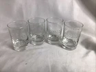 Vintage Anchor Hocking Etched Laurel Leaf Juice Glass 3.5" tall x 2.25"