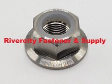 M14-1.25 Nylon Insert Flange Lock Nuts 14mm x 1.25 Flanged Stop Nut M14x1.25