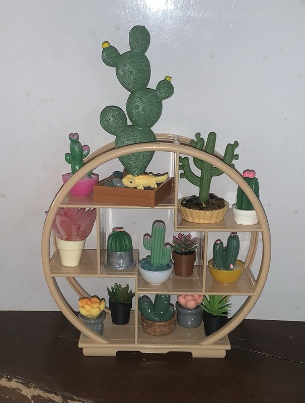 Barbie Doll Circle Stand With Cactus & Succulents