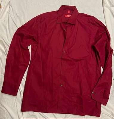 Eterna Excellent Redline Hemd Rot Gr 41 Slim Fit Business Baumwolle