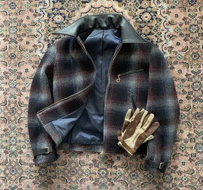 Legendäre Simon James UK Cathcart London Heritage Halfbelt Blouson / Lederjacke 