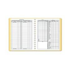612 Bookkeeping Record, Tan Vinyl Cover, 128 Pages, 8 1/2 x 11 Pages