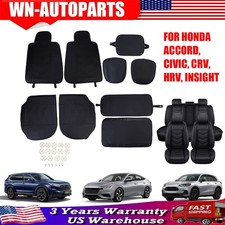 For Honda Accord Civic Crv Hrv Insight Waterproof Car Seat Covers Set Pu Leather For Honda Accord Civic Crv Hrv Insight Waterproof Car Seat Covers Set Pu Leather