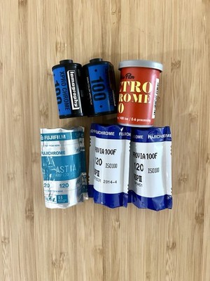 Rare E6 Slide Film 120 & 35mm - Fujifilm Astia, provia, Retrochrome, Lomography