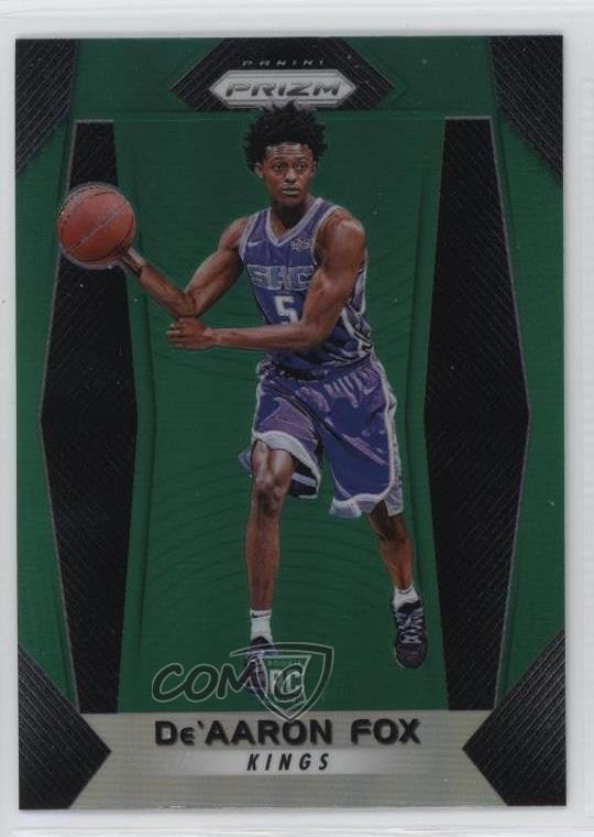 2017-18 Panini Prizm Green Prizm De'Aaron Fox #24 Rookie RC