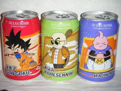2025 Taiwan OCEAN BOMB soda Dragon Ball 3 cans set 330ml empty for collectible