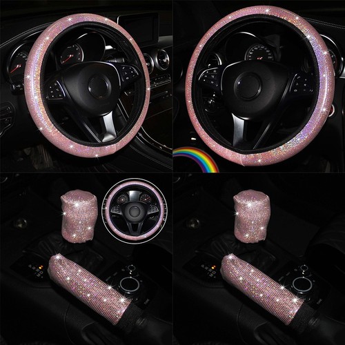 High Quality Steering Wheel Cover Gear Cover Pink Pink Replacement Size: 37-38cm - Picture 12 of 12