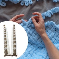 Chunky Knitting Blanket Loom Hand Knitting Wooden for Chunky Blankets Adjustable
