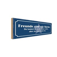 Holzschild 10X27 Cm Freunde Sind Sterne Immer Da Familie Deko Geschenk Holz Schi