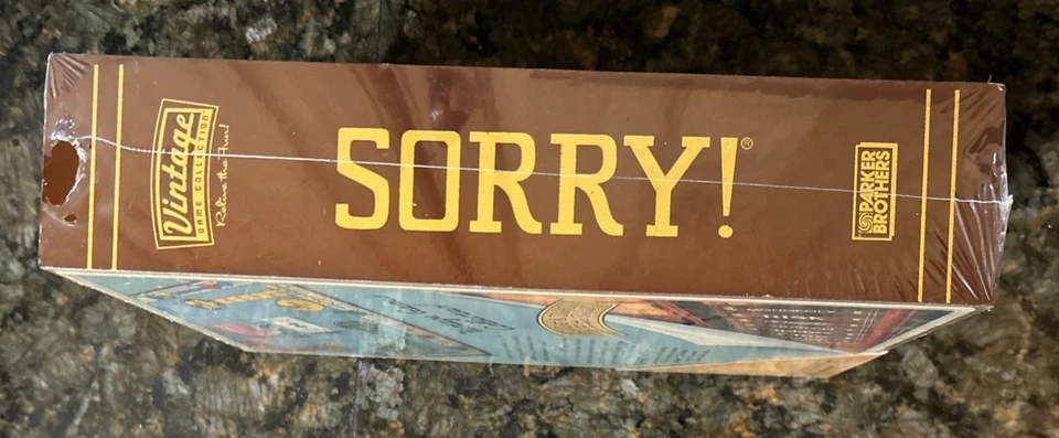 SORRY! Vintage Game Collection Wooden Wood Box Case Bookshelf Edition SEALED NEW - Image 3 of 4