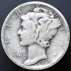 1939-S 10C Mercury Dime Semi-Key Date Fine (#7857)