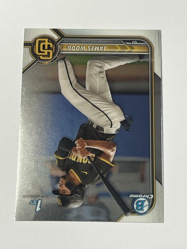 2022 1st Bowman Chrome James Wood BCP-108 San Diego Padres Washington Nationals - Picture 4 of 6