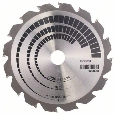 Lame De Scie Circulaire BOSCH Pour Bois De Construction, Ø 230 Mm, 16 Dents - Photo 1/2