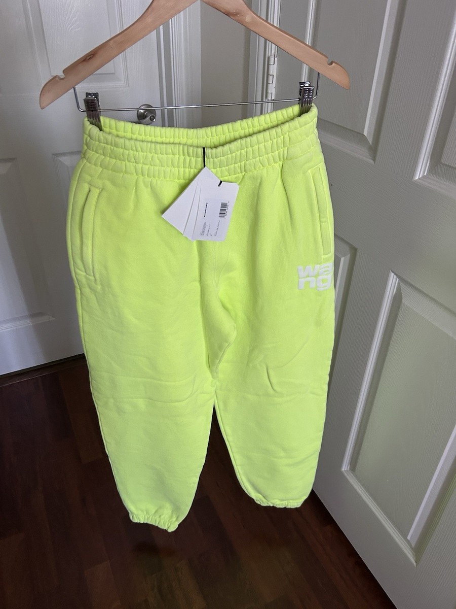 ALEXANDER WANG Neon cotton jersey Logo track Joggers