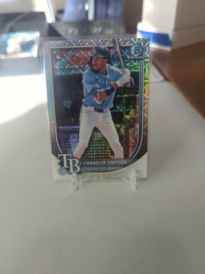 #ad 2025 Bowman Chrome Chandler Simpson #18 Mega Box Mojo Refractor RC $0.99