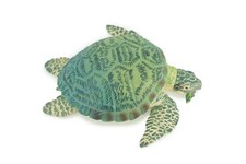 Green Sea Turtle Hand Painted Rubber Realistic Model Toy 6.5 Inches CH1006BB219