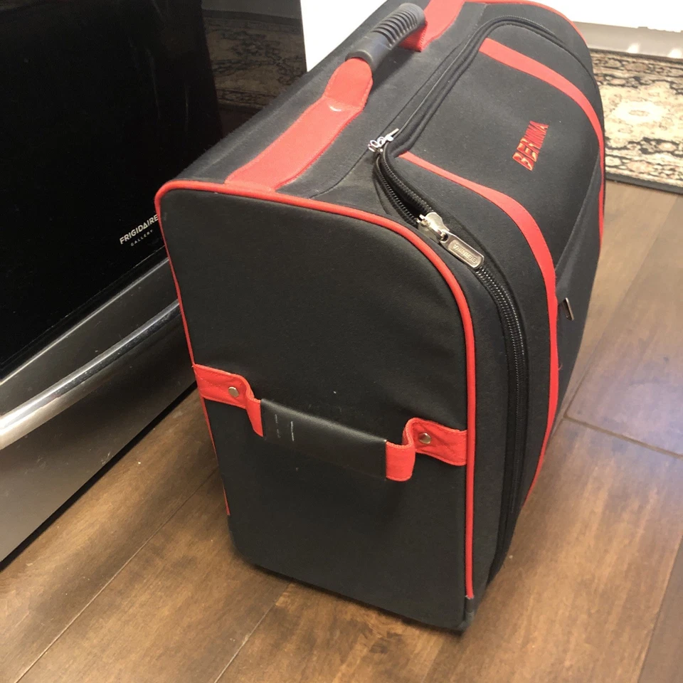 Bolsa de equipaje grande para máquina de coser Bernina negra y roja 21”x11”x18,5” Foto 2 de 4