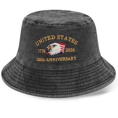 Evankin 250th Anniversary USA Bucket Hat Patriotic Eagle
