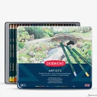 Derwent Artists Coloured Pencil Metal Tin 24 Pack Drawing Shading Set