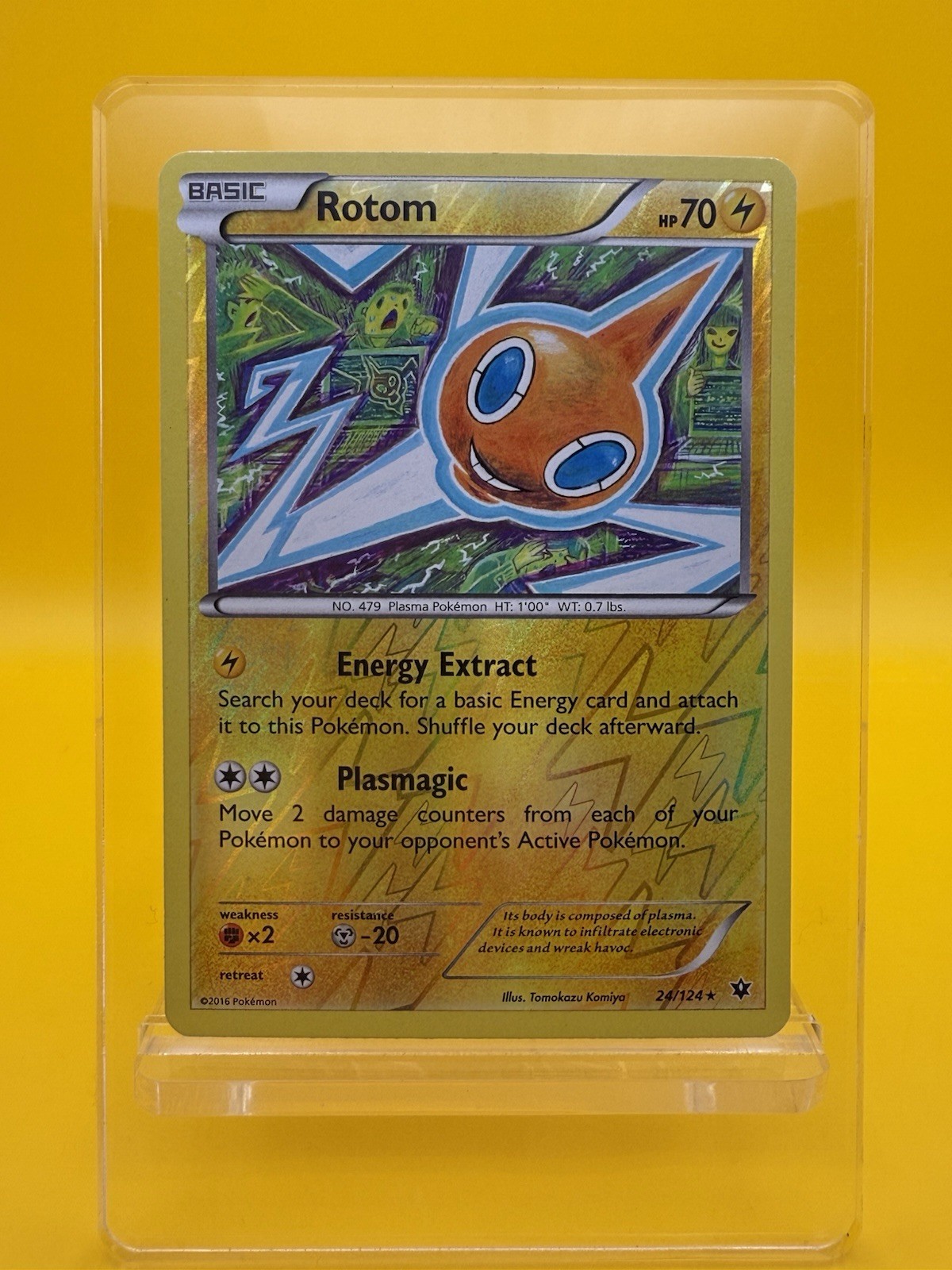 Rotom 24/124 Reverse Holo Rare Fates Collide Pokemon Card 2016 LP