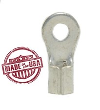 MVP 25 10-12 AWG Non-Insulated Ring Terminals #6 Stud TR1006U Made in the USA