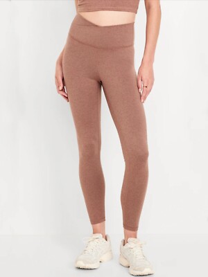 Old Navy Women's Extra High-Waisted CloudComfy 7/8 Leggings Warm Taupe Size 2X