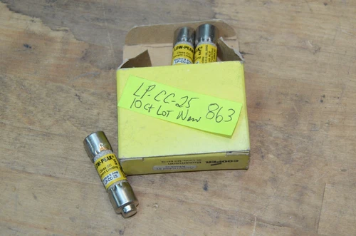 Cooper Bussmann LP-CC-25 25 Amp Fuse Lot of 10 New Open Box