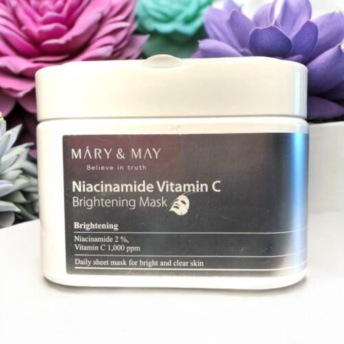 MARY & MAY Niacinamide Vitamin C Brightening Mask - 1pack (30pcs) SEALED!