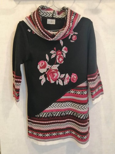 Pull long noir rose et argent acrylique T36/38 Elite (22304113) - Imagen 3 de 4