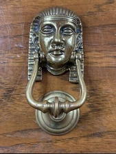 Brass Egyptian Pharoah Heavy Duty Entry Door Knocker