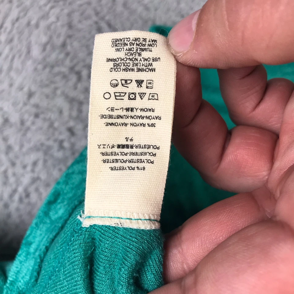 Sudadera de terciopelo aplastado Free People para mujer L suéter verde mar Foto 3 de 4