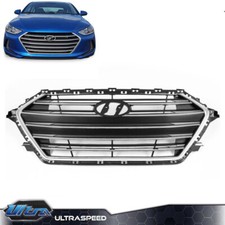 Fit For 2017-2018 Hyundai Elantra Front Bumper Grille With Chrome Trim Grill