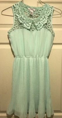 Pinky Mint Green Lace Pleated Dress Size Small | eBay Pinky Mint Green Lace Pleated Dress Size Small | eBay
