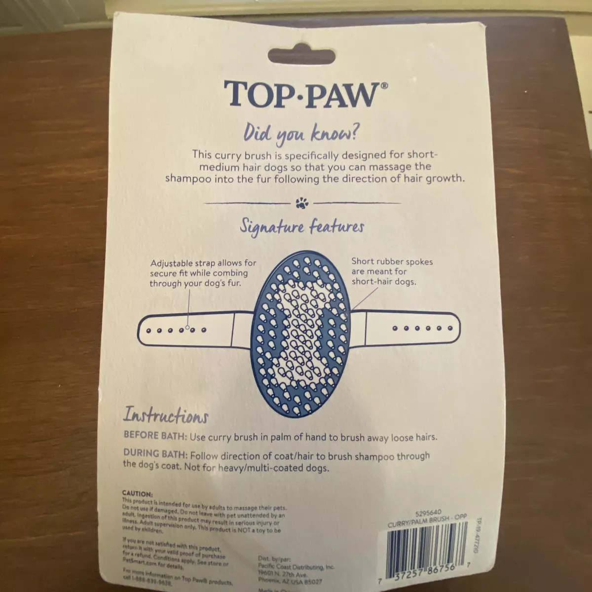 Top paw dog brush top