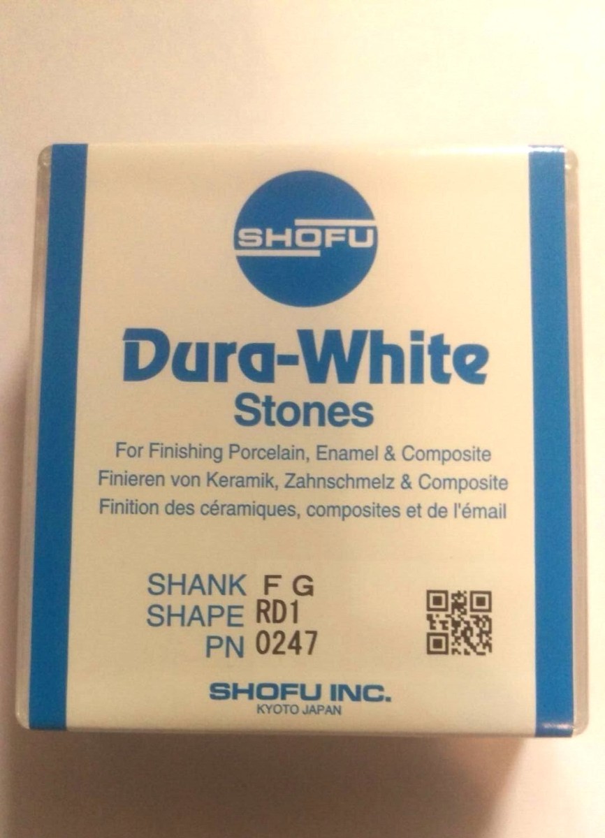 Shofu Dental 0240 Dura-white Mounted Stones Friction Grip FG Flame Fl1 12/bx for sale online