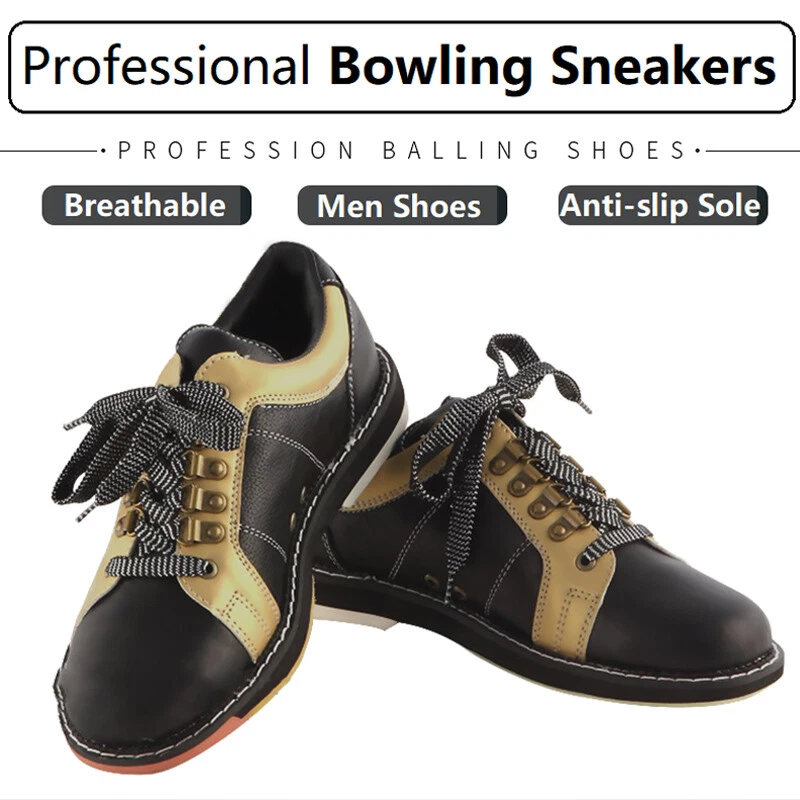 Men Genuine Leather Bowling Shoes Male Soft Anti-slip Footwear Bowling Trainers - Image 3 of 4