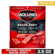 Jack Links Bacon Jerky - Irresistible Hickory Smoked Flavor, 2.5 oz bag