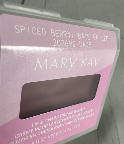 New In Package Mary Kay Lip & Cheek Cream Blush Spiced Berry - Picture 6 of 6