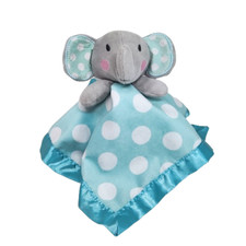 CIRCO TEAL ELEPHANT POLKA DOT SECURITY BLANKET STUFFED ANIMAL PLUSH LOVEY