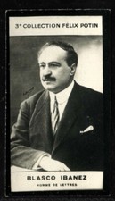 Felix Potin Chocolate France,CELEBRITIES,1st WORLD WAR HEROES,1922,Blasco Ibanez