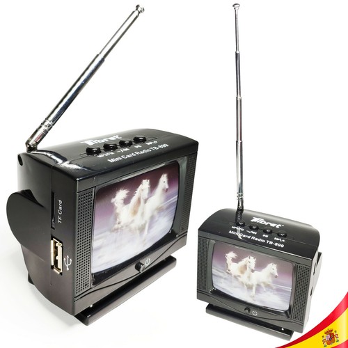Reproductor FM Radio USB Tarjeta RECARGABLE Indicador LED Tipo Televisor eBay