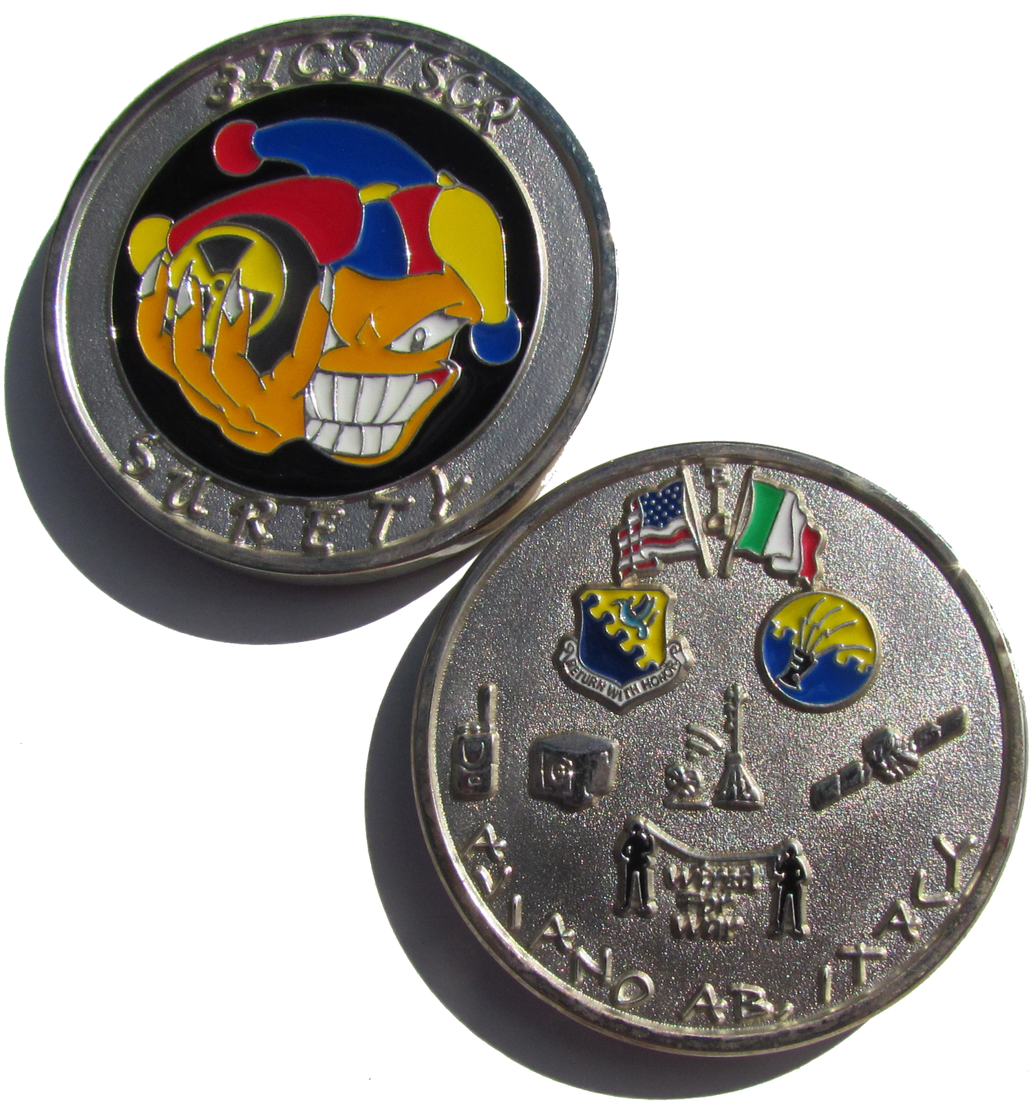 USAF 31st Communication Squadron Cyber Support Flight Aviano AB Challenge Coin