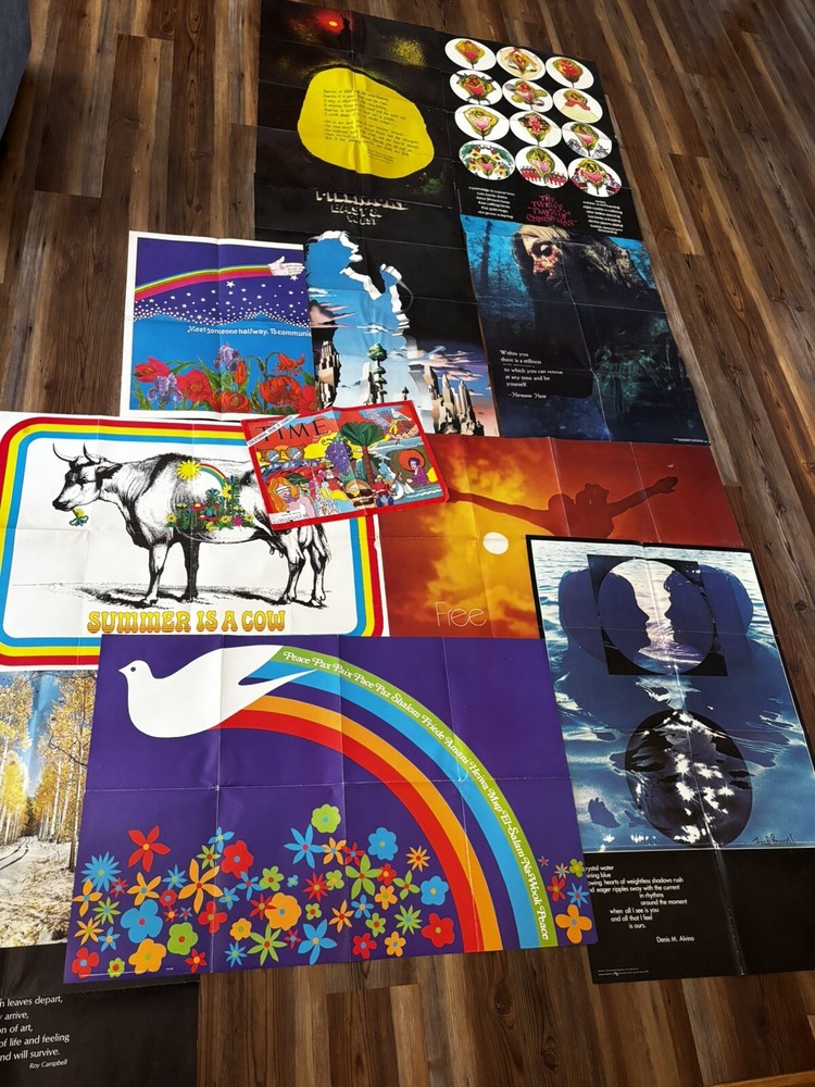 Vintage 1960s-1970s Scholastic Posters Lot of 10 + 1969 Milton Glaser Time Magazine