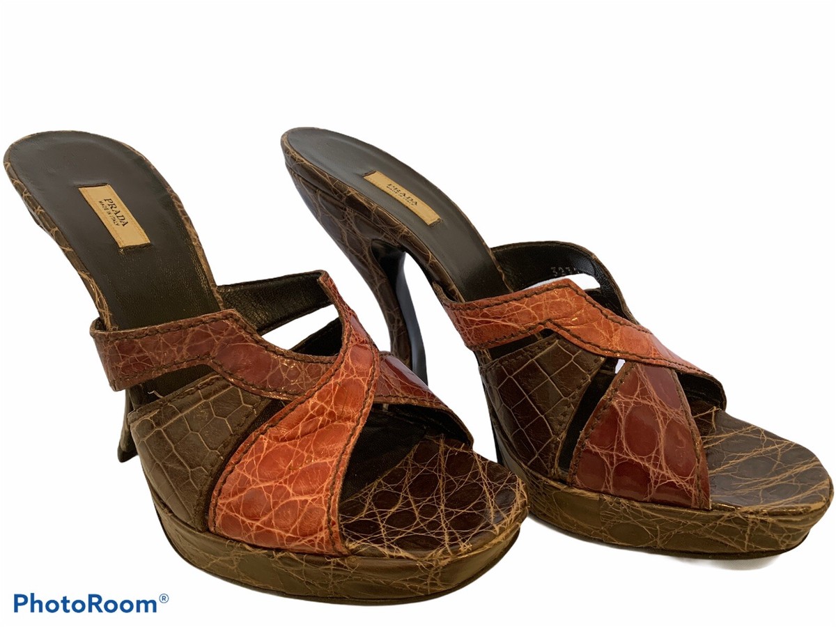 Sleek Cocco Lucido: Prada Calzature Donna Sandal