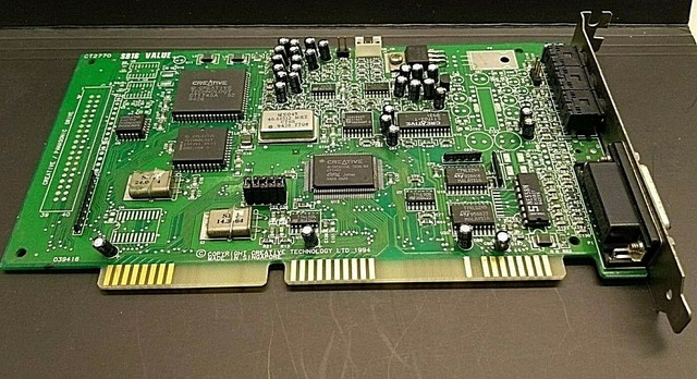 CREATIVE LABS MODEL CT2770 SOUND BLASTER SB16 AUDIO SOUND CARD 16 BIT ISA VTG
