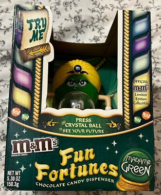 新品m&m's Fun Fortunes Madame Greenディスペンサー M&M's Madame Green Fun Fortunes Teller Candy Dispenser for sale