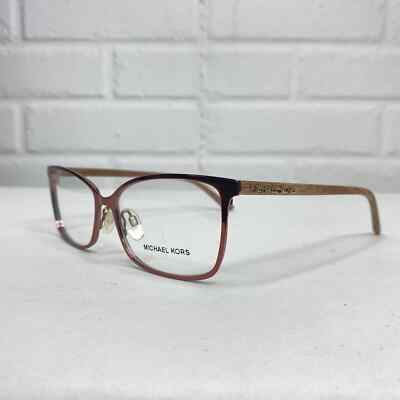 Michael Kors MK-HT-0074-14 Eyeglasses 55-15-140 Maroon Metal and Wood H2506‎ Michael Kors MK-HT-0074-14 Eyeglasses | Mercari main image 4