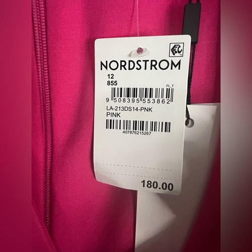 Lavish Alice x Nordstrom rosa asymmetrisches Midikleid - Größe 12 Neu mit Etikett Barbie Abschlussball - Bild 7 von 12