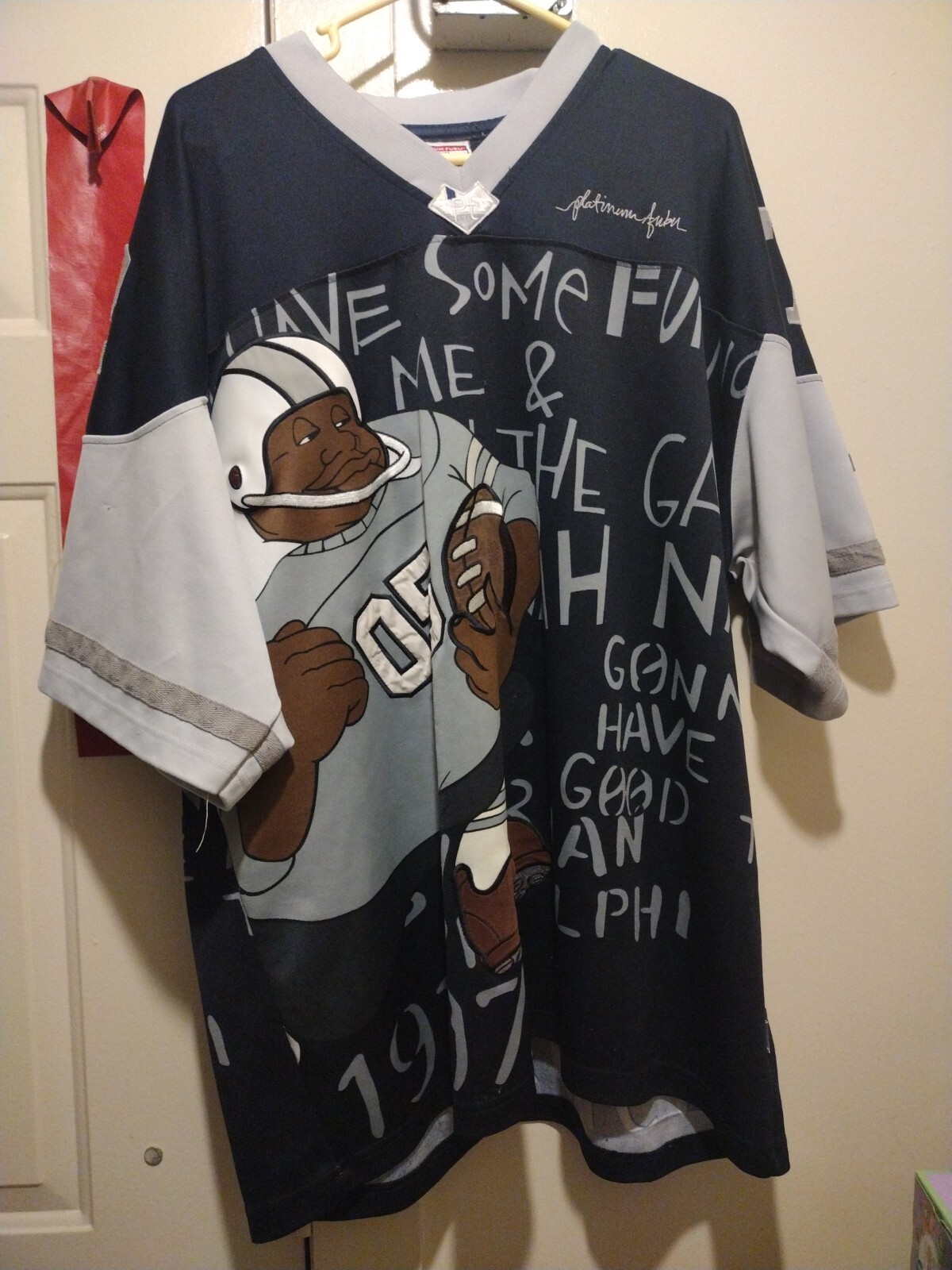 Vintage FUBU Platinum Fat Albert Football Sport Jersey Shirt Size